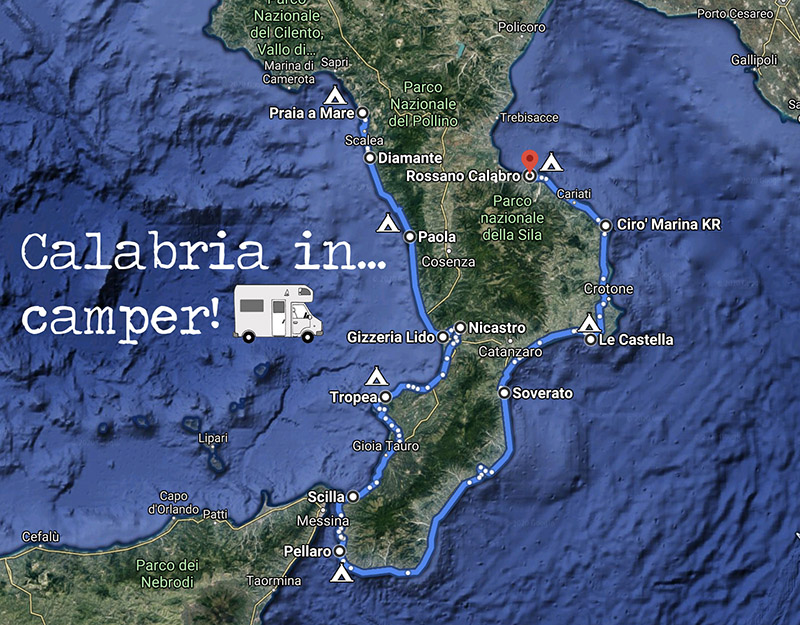 calabria in camper